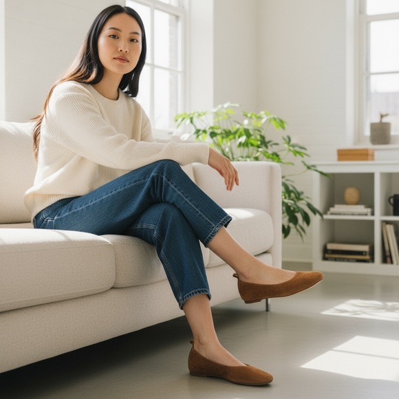 Agl Women’s Kim Suede Ballet Flat size 38 - Picture 8 of 12